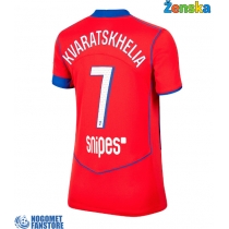 Paris Saint-Germain Khvicha Kvaratskhelia #7 Rezervni Dres za Ženska 2025-26 Kratak Rukav